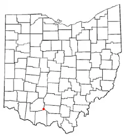 Location of Sinking Spring, Ohio