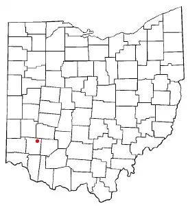 Location of Waynesville, Ohio