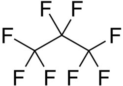 Structural formula of octafluoropropane
