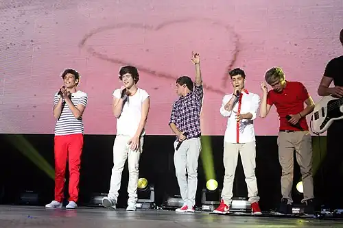 Image 57The British boy band One Direction in their Up All Night Tour, 2012 (from 2010s in music)