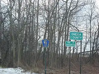 Entering the town of Augusta along the Madison County line and County Route 11.