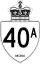 Highway 40A marker