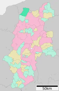 Location of Otari in Nagano Prefecture