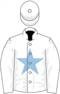 White, light blue star
