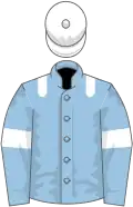 Light blue, white epaulets, armlets and cap
