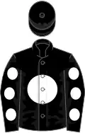 Black, white disc, black sleeves, white spots
