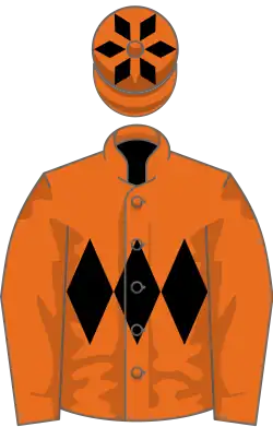 Orange, black triple diamond, orange cap, black diamonds