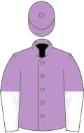 Mauve, white halved sleeves