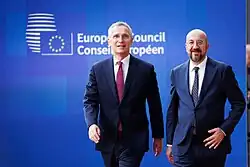 Stoltenberg and President of the European Council Charles Michel in Brussels, 29 June 2023