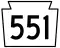 Pennsylvania Route 551 Alternate marker