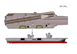 Orthographic view of the ship