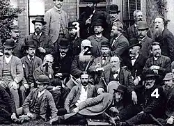 Partial key to the 1886 Convention photograph showing 1. William England, 2. Alexander Tate. 3. Alfred Seaman. 4. Richard Keene