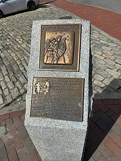 Marker number 13, at the corner of Fore Street and Moulton Street