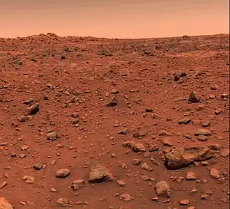 First color image taken by the Viking 1 lander (July 21, 1976)