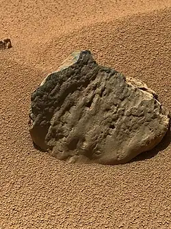 "Et-Then" rock on Mars - as viewed by the MAHLI camera on the Curiosity rover (29 October 2012).