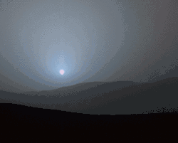 Sunset (animated) - Gale crater (April 15, 2015)
