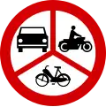 B-3/4/10 "no entry for motor vehicles and mopeds"