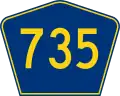 Highway 735 marker