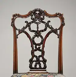 Side chair; Thomas Chippendale; c. 1755&nbsp;– c. 1760; mahogany; Metropolitan Museum of Art (New York City)