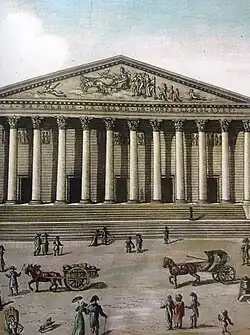 First project of the new façade along the Seine, by Poyet (1806)