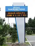 Panorama Ridge school noticeboard