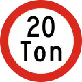 R-09 Maximum weight (20 tonnes)