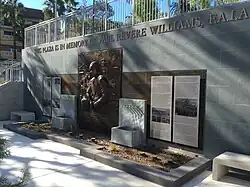 Monument to Paul Revere Williams dedicated October 2015 north of the building.