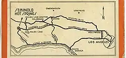 Route map to Seminole Hot Springs (Pepperdine University, Malibu Historical Collection, Anderson00122)