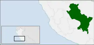 Modern Region of Cusco within Peru; the limits of the Neo-Inca State are unclear