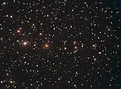 Perseus Cluster photographed with amateur equipment