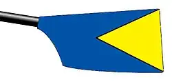 Image showing the rowing club's blade colours