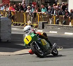Ollie Linsdell (1) Paton 500c — Lap 4 500cc Classic TT Parliament Square, Ramsey 24 August 2013