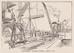 Portishead timber wharf, 1904