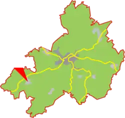 Position of Wipperfeld in the town of Wipperfürth