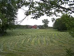 View of Powiadacze village