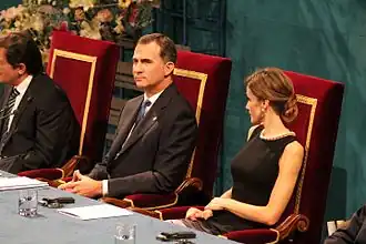 King Felipe VI and Queen Letizia during the Princess of Asturias Awards