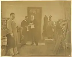 Local printers in their workshop, from the Presbyterian Assyrian community in Urmia, 1900