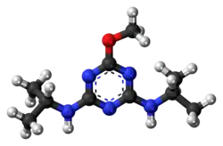 Ball-and-stick model of the prometon molecule