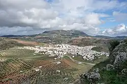 Aerial view of Pruna town.