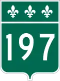 Route 197 marker
