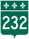 Route 232 marker