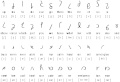 Quikscript alphabet with phonetic value of each letter