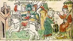 Igor of Kiev levying tribute from the Drevlians