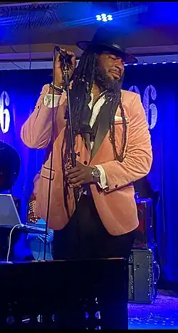 Raphael Tate performing live at a London venue on May 13th, 2024.