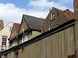 Rear of the building, showing the jettying