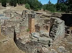 Rear view of a caldarium (hot room), East Baths