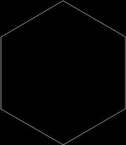 Regular hexagon tiled with infinite copies of itself