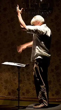 Rehearsing for opera