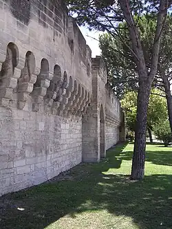 The city walls of Avignon