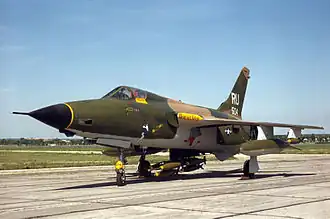 Republic F-105D with full bomb load